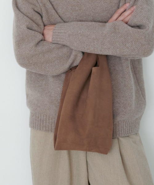 STANDARD SUPPLY(スタンダードサプライ)の「スタンダードサプライ / SHEEP SUEDE シープスエード / MINI BAG ミニバッグ(トートバッグ・レディース・グレー/スモークピンク/ブラウン/ライム/ベージュ/ミント・FREE)」の3枚目の写真