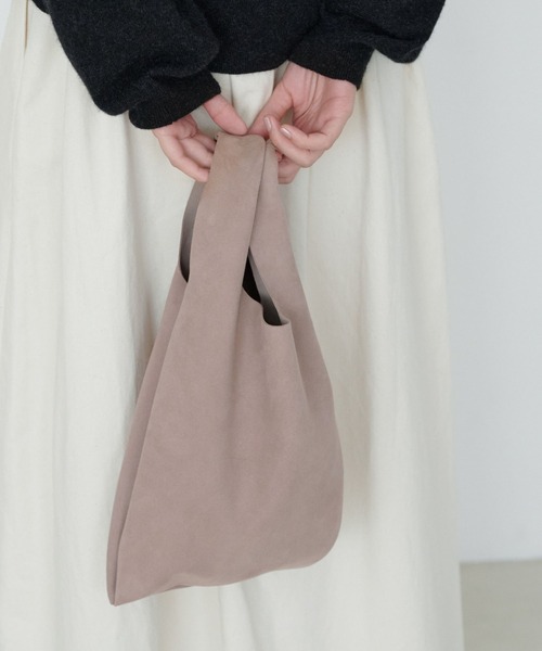 STANDARD SUPPLY(スタンダードサプライ)の「スタンダードサプライ / SHEEP SUEDE シープスエード / MINI BAG ミニバッグ(トートバッグ・レディース・グレー/スモークピンク/ブラウン/ライム/ベージュ/ミント・FREE)」の6枚目の写真