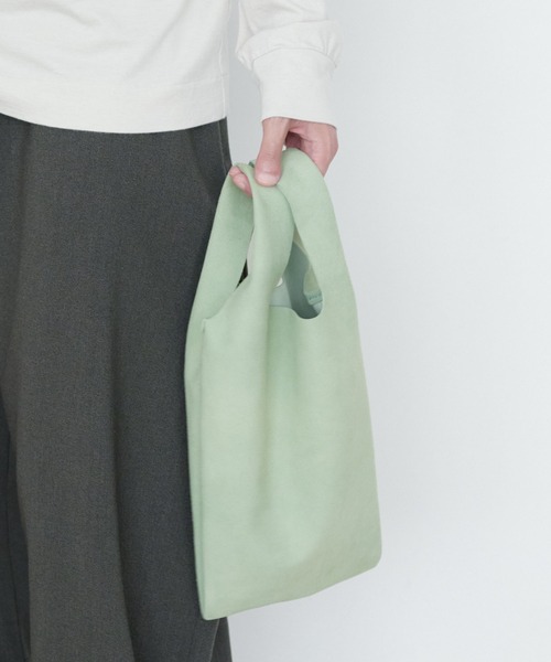 STANDARD SUPPLY(スタンダードサプライ)の「スタンダードサプライ / SHEEP SUEDE シープスエード / MINI BAG ミニバッグ(トートバッグ・レディース・グレー/スモークピンク/ブラウン/ライム/ベージュ/ミント・FREE)」の5枚目の写真