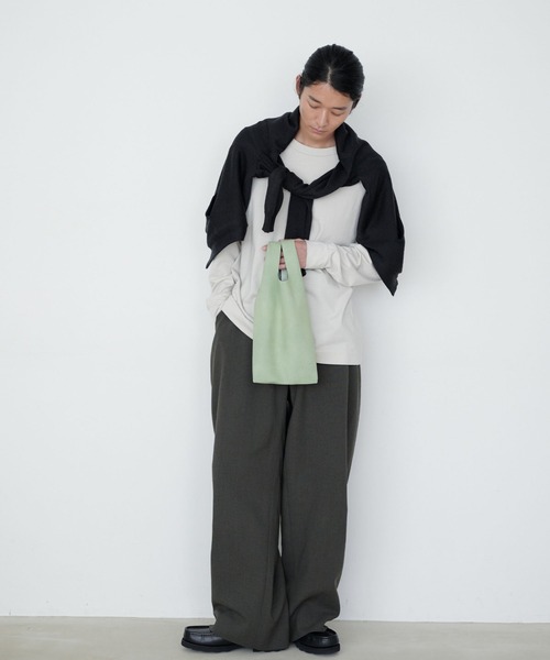 STANDARD SUPPLY(スタンダードサプライ)の「スタンダードサプライ / SHEEP SUEDE シープスエード / MINI BAG ミニバッグ(トートバッグ・レディース・グレー/スモークピンク/ブラウン/ライム/ベージュ/ミント・FREE)」の13枚目の写真