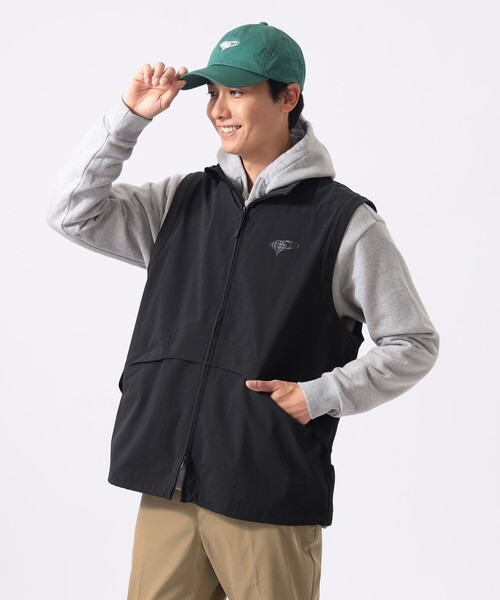 BEAMS GOLF(ビームスゴルフ)の「ORANGE LABEL / 2WAY ストレッチ リップストップブルゾン(ブルゾン・メンズ・ベージュ/ブラック・MEDIUM/LARGE/X-LARGE/SMALL)」の6枚目の写真