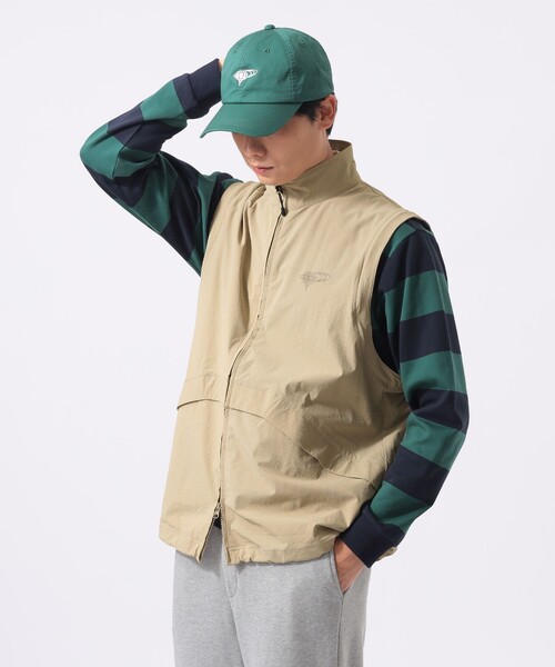 BEAMS GOLF(ビームスゴルフ)の「ORANGE LABEL / 2WAY ストレッチ リップストップブルゾン(ブルゾン・メンズ・ベージュ/ブラック・MEDIUM/LARGE/X-LARGE/SMALL)」の8枚目の写真