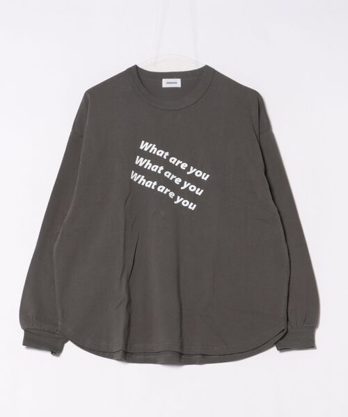 GENERATOR(ジェネレーター)の「ジェネレーター What L/S Tシャツ(Tシャツ/カットソー・レディース・チャコールグレー/ベージュ系その他/ホワイト・F)」の2枚目の写真