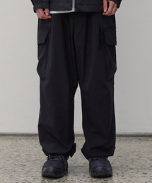 [起毛] 838 ナイロンワイドカーゴパンツ