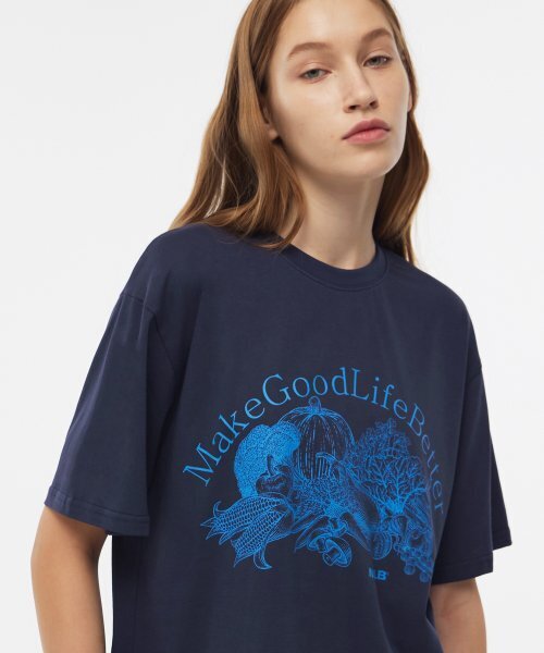MATCHGLOBE(マッチグローブ)の「ベジタブルドローイングボックスT(ネイビー)(Tシャツ/カットソー・レディース・その他・FREE)」の3枚目の写真