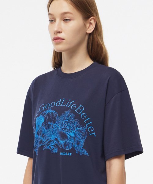 MATCHGLOBE(マッチグローブ)の「ベジタブルドローイングボックスT(ネイビー)(Tシャツ/カットソー・レディース・その他・FREE)」の5枚目の写真
