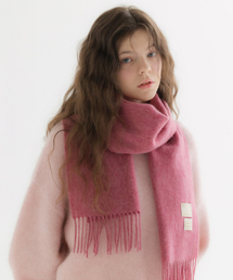 RENNYRENNIE（レニーレニー）の「プレミアムピュアウール100マフラー [ラズベリーピンク] - プレミアムウール100マフラー (M001RP)（マフラー）」