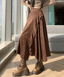 アシンメトリーフレアロングスカート