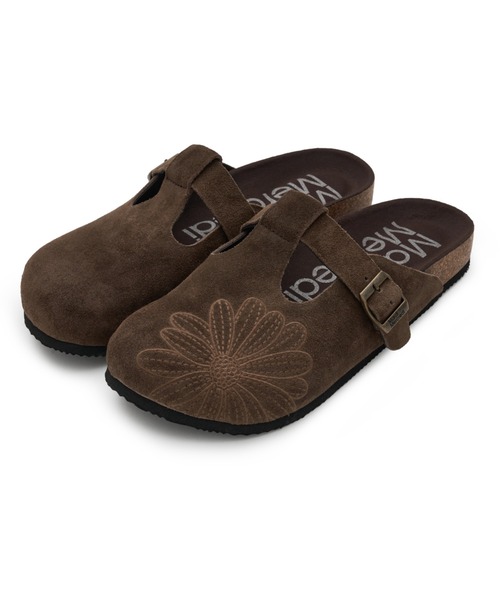 Mardi Mercredi(マルディメクルディ)の「CLASSIQUE T-STRAP SUEDE MULE / クラシック ストラップ スウェード ミュール サンダル(スリッポン・レディース・サンドベージュ/ブラウン/スモークピンク/ブラック/ダークブラウン/ピンク・23cm/24cm/25cm)」の3枚目の写真