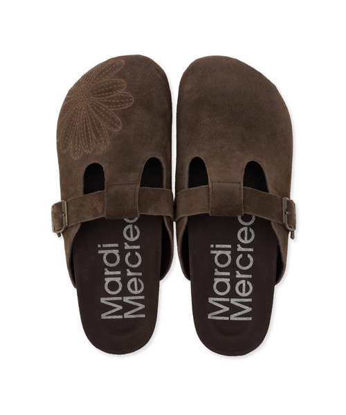 Mardi Mercredi(マルディメクルディ)の「CLASSIQUE T-STRAP SUEDE MULE / クラシック ストラップ スウェード ミュール サンダル(スリッポン・レディース・サンドベージュ/ブラウン/スモークピンク/ブラック/ダークブラウン/ピンク・23cm/24cm/25cm)」の18枚目の写真