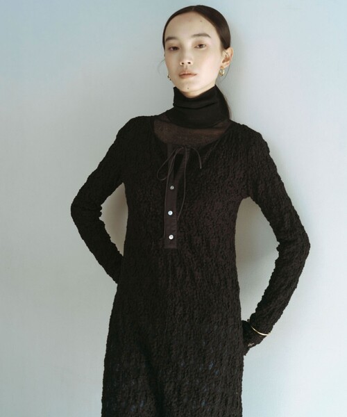 green label relaxing（グリーンレーベルリラクシング）の「＜SEASONAL COLLECTION＞2WAY レース ワンピース（ワンピース・レディース・ブラック/ライトグレー/ホワイト・FREE）」の2枚目の写真