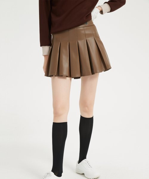 E.PARCA(イパルカ)の「カスタノレザープリーツスカート(スカート・レディース・その他・SMALL/MEDIUM/LARGE)」の2枚目の写真