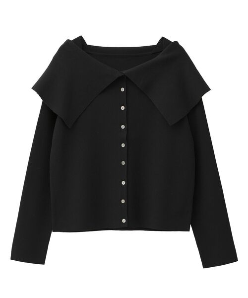 YECCA VECCA（イェッカヴェッカ）の「2wayオフショルカラーカーディガン（カーディガン/ボレロ・レディース・オフホワイト/ブラック/ベージュ/ラベンダー・FREE）」の7枚目の写真