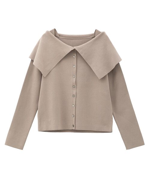 YECCA VECCA（イェッカヴェッカ）の「2wayオフショルカラーカーディガン（カーディガン/ボレロ・レディース・オフホワイト/ブラック/ベージュ/ラベンダー・FREE）」の6枚目の写真