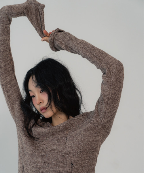 ZIZEMUSEUM(ジゼミュージアム)の「VINTAGE FRINGE KNIT (MOCHA)(ニット/セーター・レディース・その他・OS)」の3枚目の写真