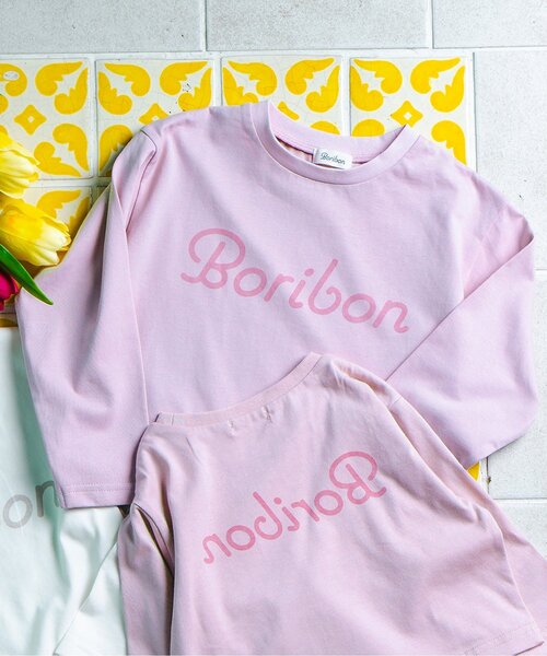 Boribon（ボリボン）の「BoribonTシャツ（Tシャツ/カットソー・キッズ・ピンク/オフホワイト・120/110/100/90/80）」の2枚目の写真
