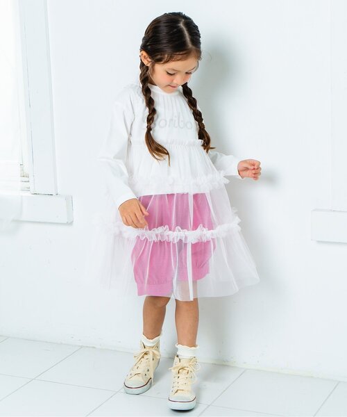 Boribon（ボリボン）の「BoribonTシャツ（Tシャツ/カットソー・キッズ・ピンク/オフホワイト・120/110/100/90/80）」の3枚目の写真