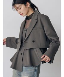 MURUA | 【セットアップ対応】ショートテーラードジャケット(テーラードジャケット)