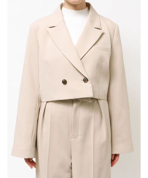 MURUA(ムルーア)の「【セットアップ対応】ショートテーラードジャケット(テーラードジャケット・レディース・ベージュ/ミント/グレー/ブラック・FREE)」の7枚目の写真