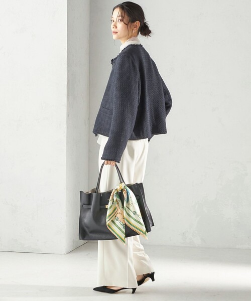 VIOLAd'ORO（ヴィオラドーロ）の「VIOLAd’ORO:A4 金具付き トート（トートバッグ・レディース・キャメル/ブラック・ONE SIZE）」の4枚目の写真