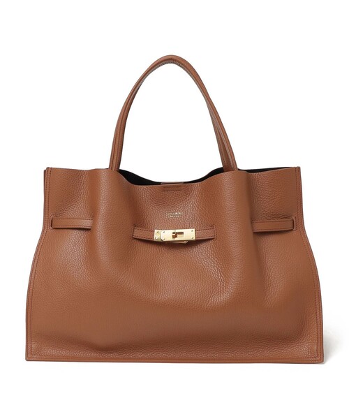 VIOLAd'ORO（ヴィオラドーロ）の「VIOLAd’ORO:A4 金具付き トート（トートバッグ・レディース・キャメル/ブラック・ONE SIZE）」の7枚目の写真