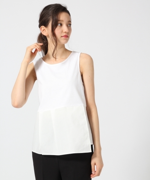 HARE（ハレ）の「2PSETフハクポンチプルオーバー(HARE)（Tシャツ/カットソー・レディース・オフホワイト/ブラック・FREE）」の4枚目の写真