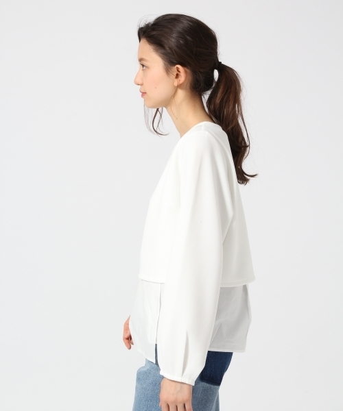 HARE（ハレ）の「2PSETフハクポンチプルオーバー(HARE)（Tシャツ/カットソー・レディース・オフホワイト/ブラック・FREE）」の6枚目の写真