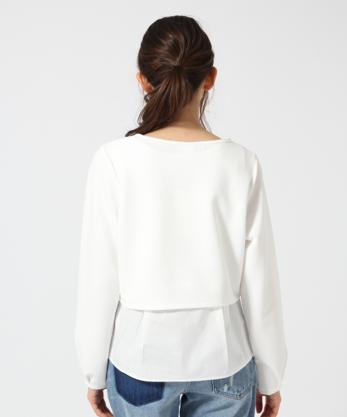 HARE（ハレ）の「2PSETフハクポンチプルオーバー(HARE)（Tシャツ/カットソー・レディース・オフホワイト/ブラック・FREE）」の7枚目の写真