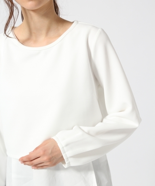 HARE（ハレ）の「2PSETフハクポンチプルオーバー(HARE)（Tシャツ/カットソー・レディース・オフホワイト/ブラック・FREE）」の10枚目の写真