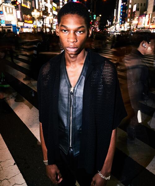 Schott(ショット)の「Schott/ショット/B.S. KNIT SHIRT/ブラックシープ ニットシャツ(シャツ/ブラウス・メンズ・ブラック・XL/L/M)」の2枚目の写真
