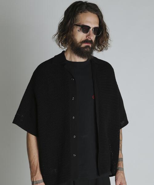 Schott(ショット)の「Schott/ショット/B.S. KNIT SHIRT/ブラックシープ ニットシャツ(シャツ/ブラウス・メンズ・ブラック・XL/L/M)」の3枚目の写真