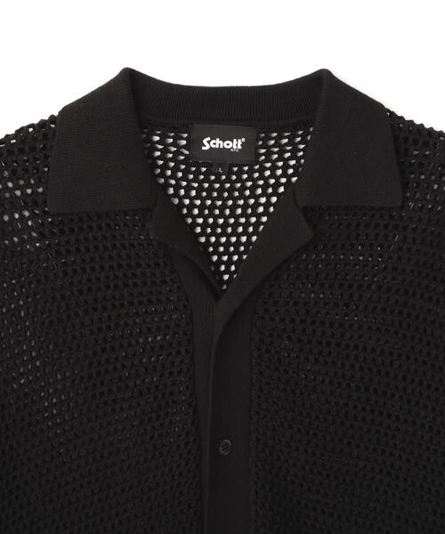 Schott(ショット)の「Schott/ショット/B.S. KNIT SHIRT/ブラックシープ ニットシャツ(シャツ/ブラウス・メンズ・ブラック・XL/L/M)」の14枚目の写真