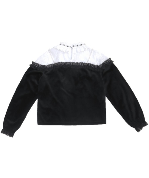 Secret Honey（シークレットハニー）の「パールストラップドッキングビスチェトップス（Tシャツ/カットソー・レディース・ブラック/オフホワイト・MEDIUM）」の4枚目の写真