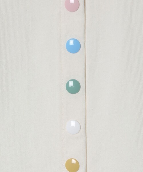 agnes b.（アニエスベー）の「キッズ マルチカラー コットン 長袖 カーディガンプレッション（カーディガン/ボレロ・キッズ・ホワイト系その他・12YEAR/4YEAR/8YEAR/6YEAR/10YEAR）」の4枚目の写真