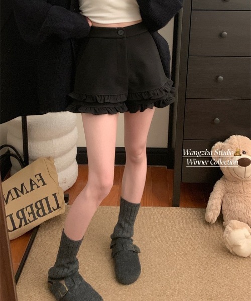 Ritzy(リッツィー)の「フリルデザイン ショートパンツ(その他パンツ・レディース・グレー/ブラック・L/M)」の11枚目の写真