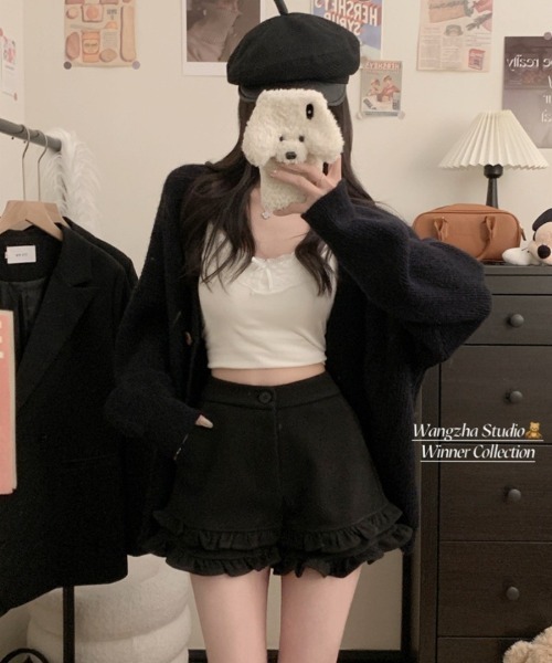 Ritzy(リッツィー)の「フリルデザイン ショートパンツ(その他パンツ・レディース・グレー/ブラック・L/M)」の14枚目の写真