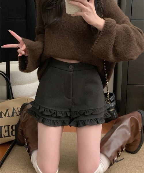 Ritzy(リッツィー)の「フリルデザイン ショートパンツ(その他パンツ・レディース・グレー/ブラック・L/M)」の21枚目の写真