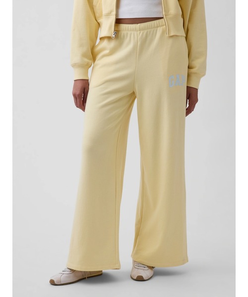 GAP（ギャップ）の「GAPロゴ フレンチテリー ワイドパンツ（スウェットパンツ・レディース・ブラック/グレー/オフホワイト/イエロー/ピンク/ブルー・XS/S/M/L/XXS）」の5枚目の写真