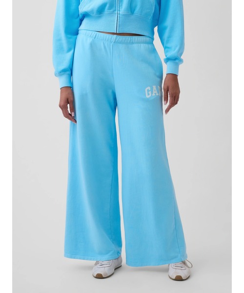 GAP（ギャップ）の「GAPロゴ フレンチテリー ワイドパンツ（スウェットパンツ・レディース・ブラック/グレー/オフホワイト/イエロー/ピンク/ブルー・XS/S/M/L/XXS）」の4枚目の写真