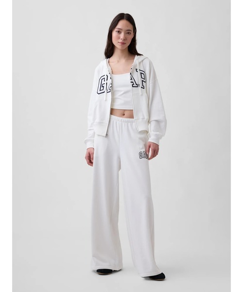 GAP（ギャップ）の「GAPロゴ フレンチテリー ワイドパンツ（スウェットパンツ・レディース・ブラック/グレー/オフホワイト/イエロー/ピンク/ブルー・XS/S/M/L/XXS）」の8枚目の写真