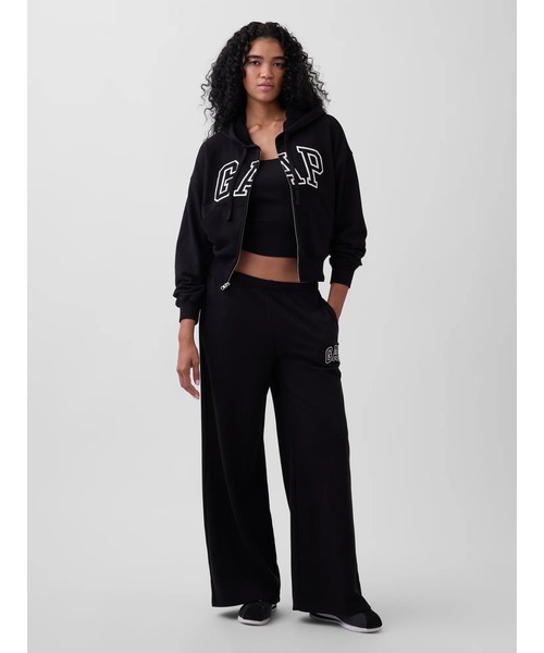 GAP（ギャップ）の「GAPロゴ フレンチテリー ワイドパンツ（スウェットパンツ・レディース・ブラック/グレー/オフホワイト/イエロー/ピンク/ブルー・XS/S/M/L/XXS）」の9枚目の写真