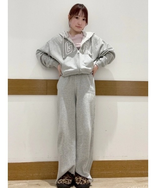 セール】GAPロゴ フレンチテリー ワイドパンツ（スウェットパンツ