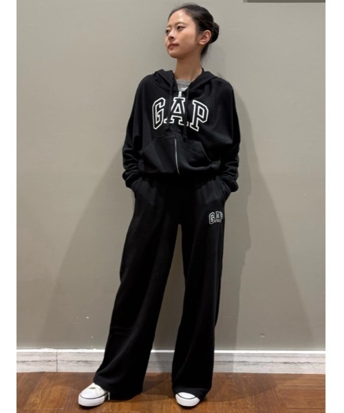 セール】GAPロゴ フレンチテリー ワイドパンツ（スウェットパンツ