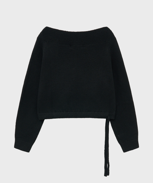 NOIRER FOR WOMAN(ノイアーフォーウーマン)の「ツーベイオフショルダーブイネックニット(ブラック)(ニット/セーター・レディース・その他・FREE)」の3枚目の写真