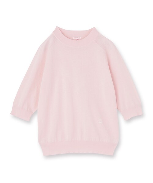DRESSTERIOR(ドレステリア)の「【ウォッシャブル】コットンシルクハーフスリーブニット(ニット/セーター・レディース・ベビーピンク/ライトグレー/ネイビー/ブルー系その他・36/38/40)」の5枚目の写真