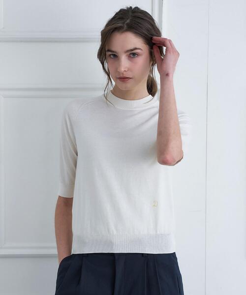 DRESSTERIOR(ドレステリア)の「【ウォッシャブル】コットンシルクハーフスリーブニット(ニット/セーター・レディース・ベビーピンク/ライトグレー/ネイビー/ブルー系その他・36/38/40)」の16枚目の写真