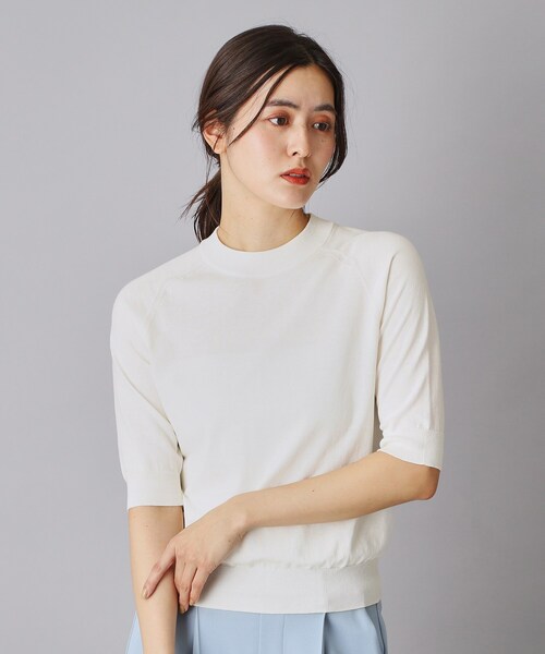 DRESSTERIOR(ドレステリア)の「【ウォッシャブル】コットンシルクハーフスリーブニット(ニット/セーター・レディース・ベビーピンク/ライトグレー/ネイビー/ブルー系その他・36/38/40)」の18枚目の写真