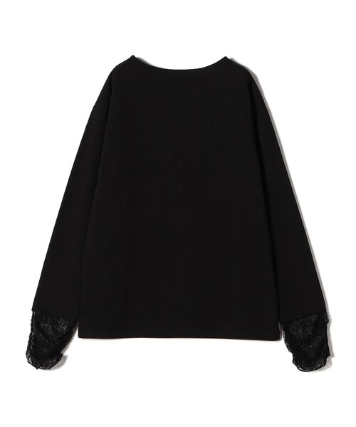 SHIPS Colors(シップス カラーズ)の「SHIPS Colors:〈手洗い可能〉レース 切替スリーブ カットソー◇(Tシャツ/カットソー・レディース・オフホワイト/ブラック/クリーム・ONE SIZE)」の7枚目の写真