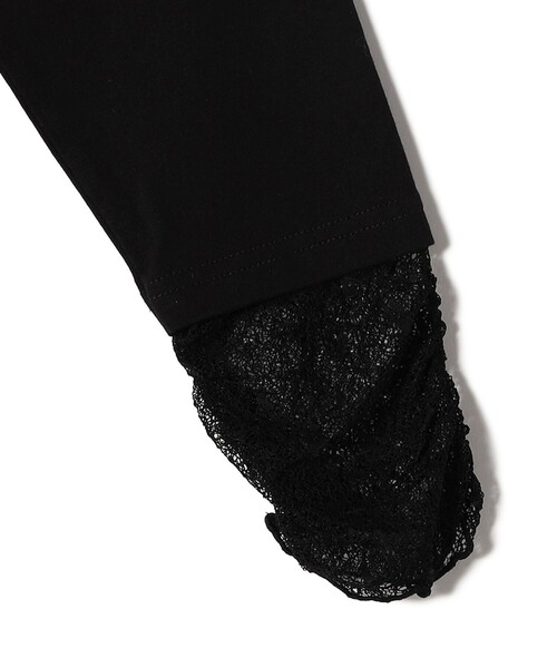 SHIPS Colors(シップス カラーズ)の「SHIPS Colors:〈手洗い可能〉レース 切替スリーブ カットソー◇(Tシャツ/カットソー・レディース・オフホワイト/ブラック/クリーム・ONE SIZE)」の9枚目の写真