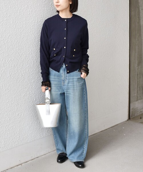 SHIPS Colors(シップス カラーズ)の「SHIPS Colors:〈手洗い可能〉レース 切替スリーブ カットソー◇(Tシャツ/カットソー・レディース・オフホワイト/ブラック/クリーム・ONE SIZE)」の21枚目の写真